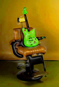 Gitarre auf Stuhl
